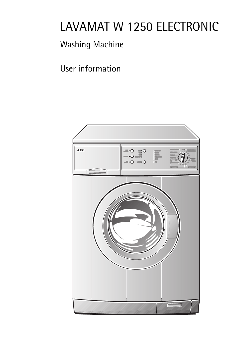 Electrolux lavamat W 1250 User Manual | 52 pages