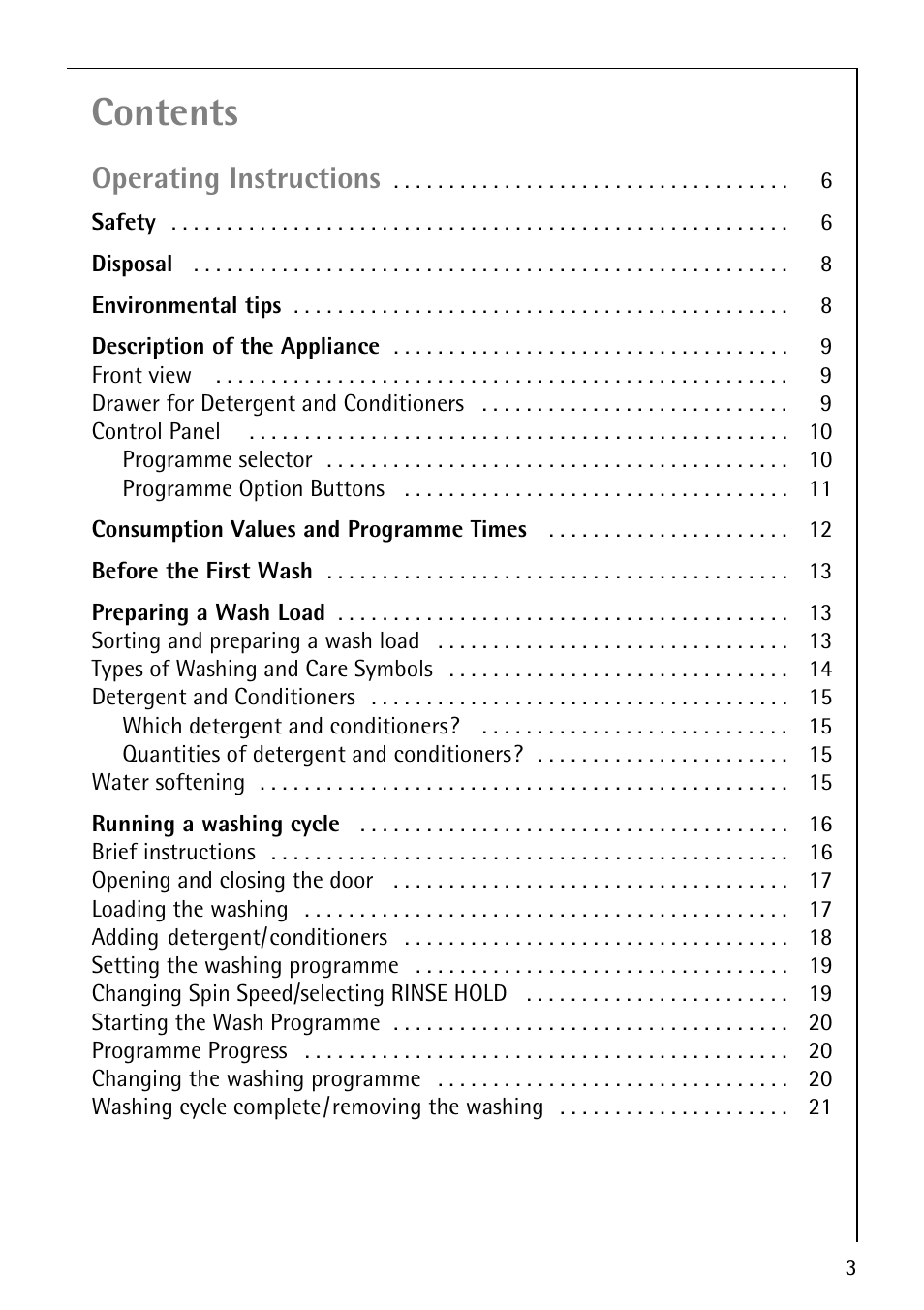 Electrolux lavamat W 1250 User Manual | Page 3 / 52