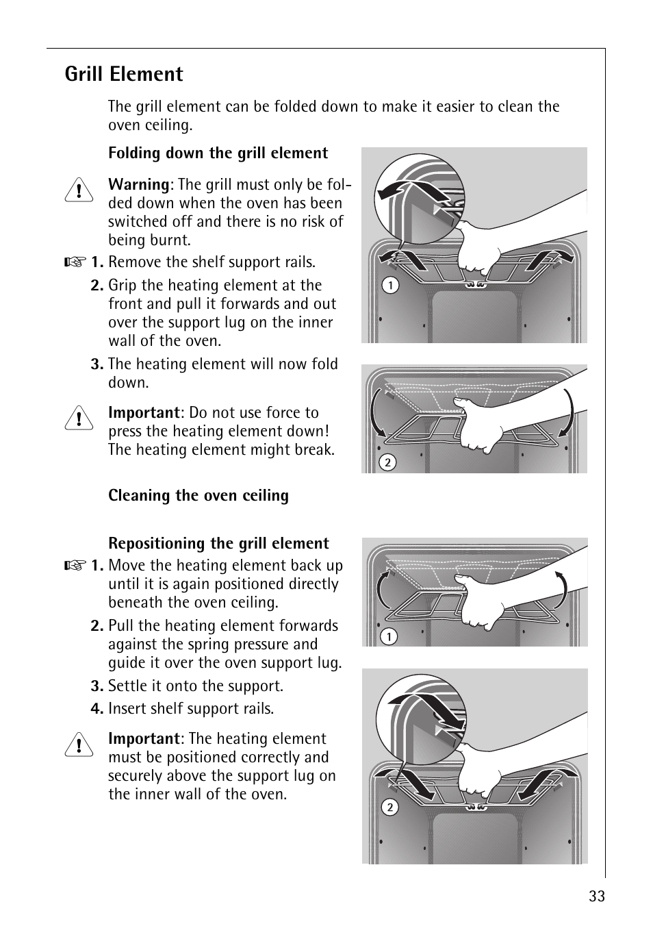 Grill element | Electrolux B1100-1 User Manual | Page 33 / 44