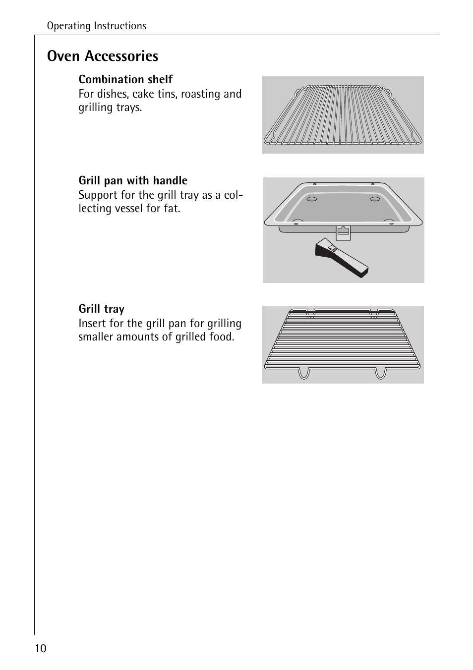 Oven accessories | Electrolux B1180-1 User Manual | Page 10 / 56