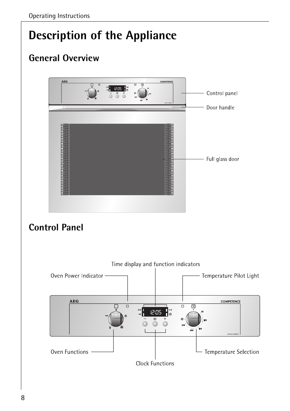 Description of the appliance | Electrolux B1180-1 User Manual | Page 8 / 56