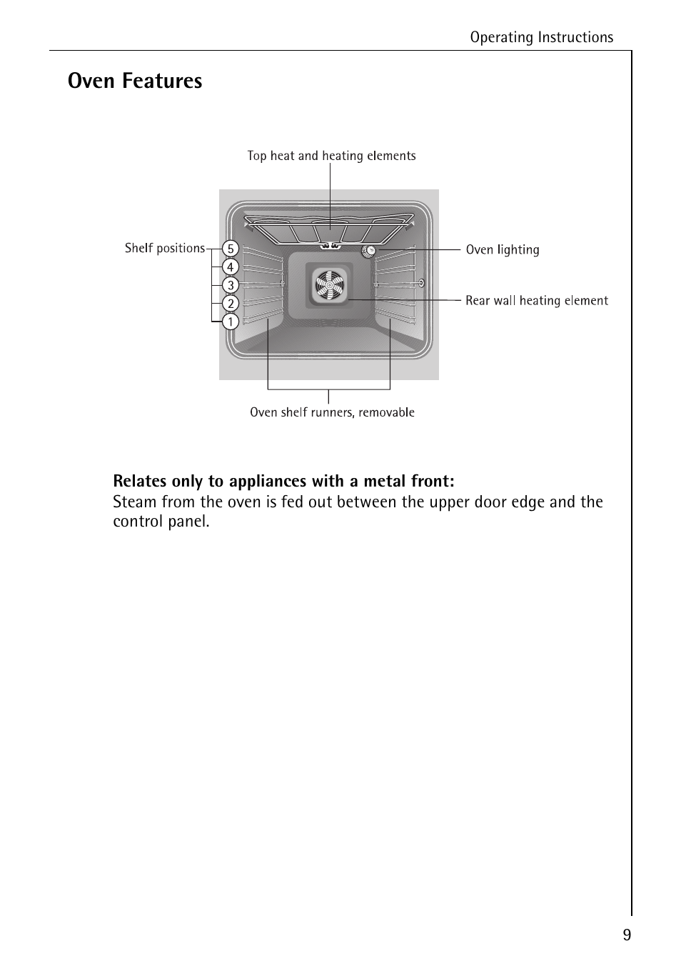 Oven features | Electrolux B1180-1 User Manual | Page 9 / 56