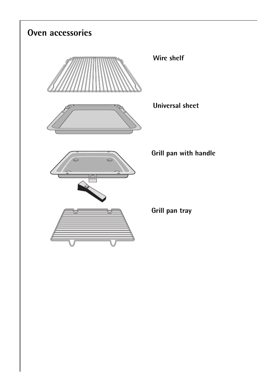 Oven accessories | Electrolux B 4100 User Manual | Page 10 / 60
