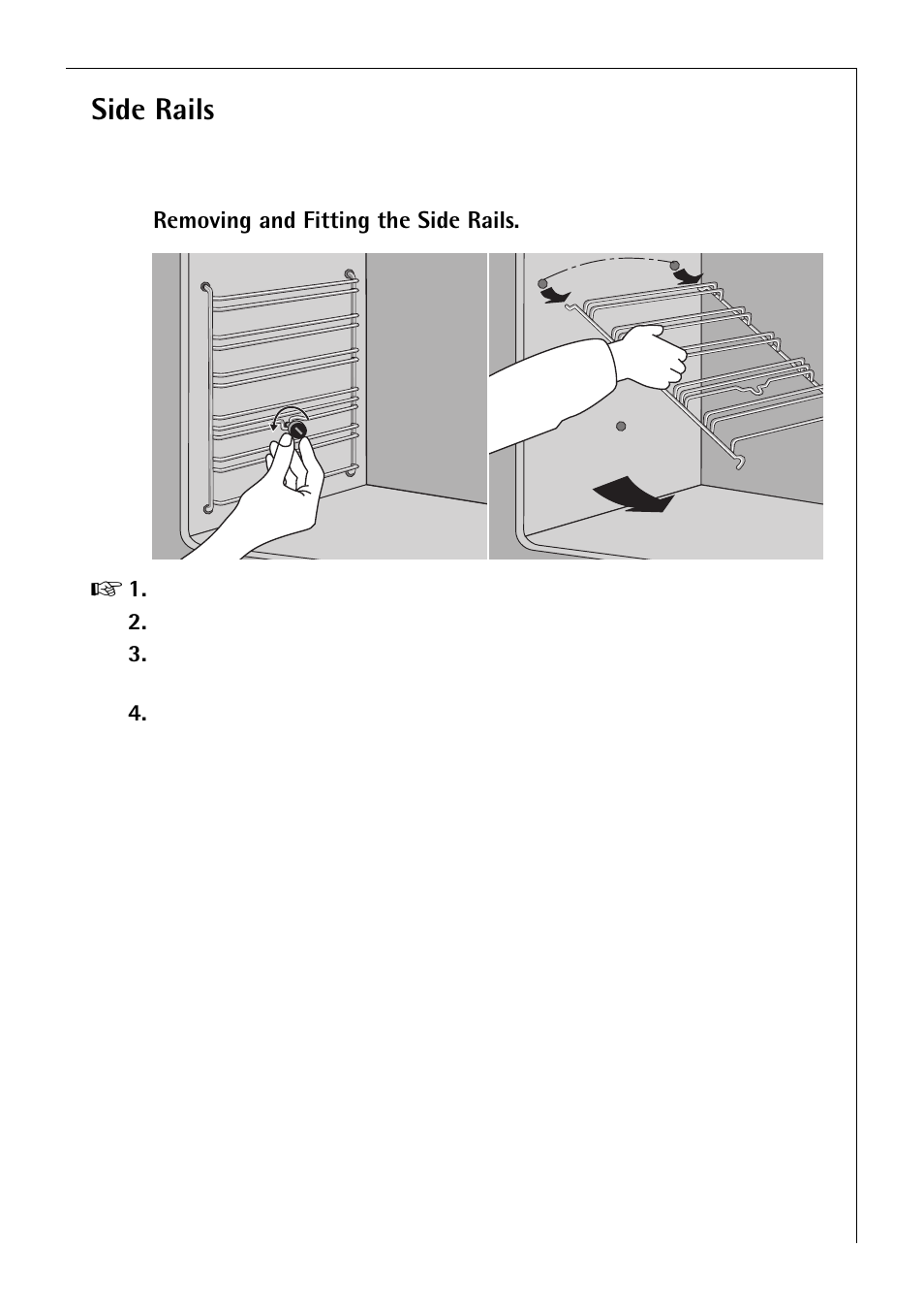 Side rails | Electrolux B 4100 User Manual | Page 39 / 60