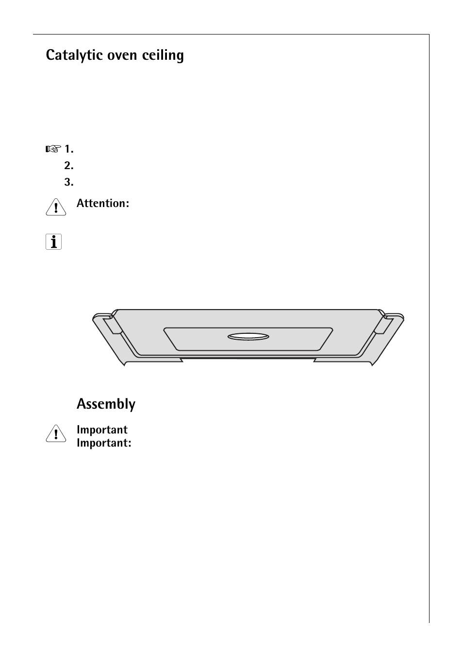 Catalytic oven ceiling, Assembly | Electrolux B 4100 User Manual | Page 41 / 60