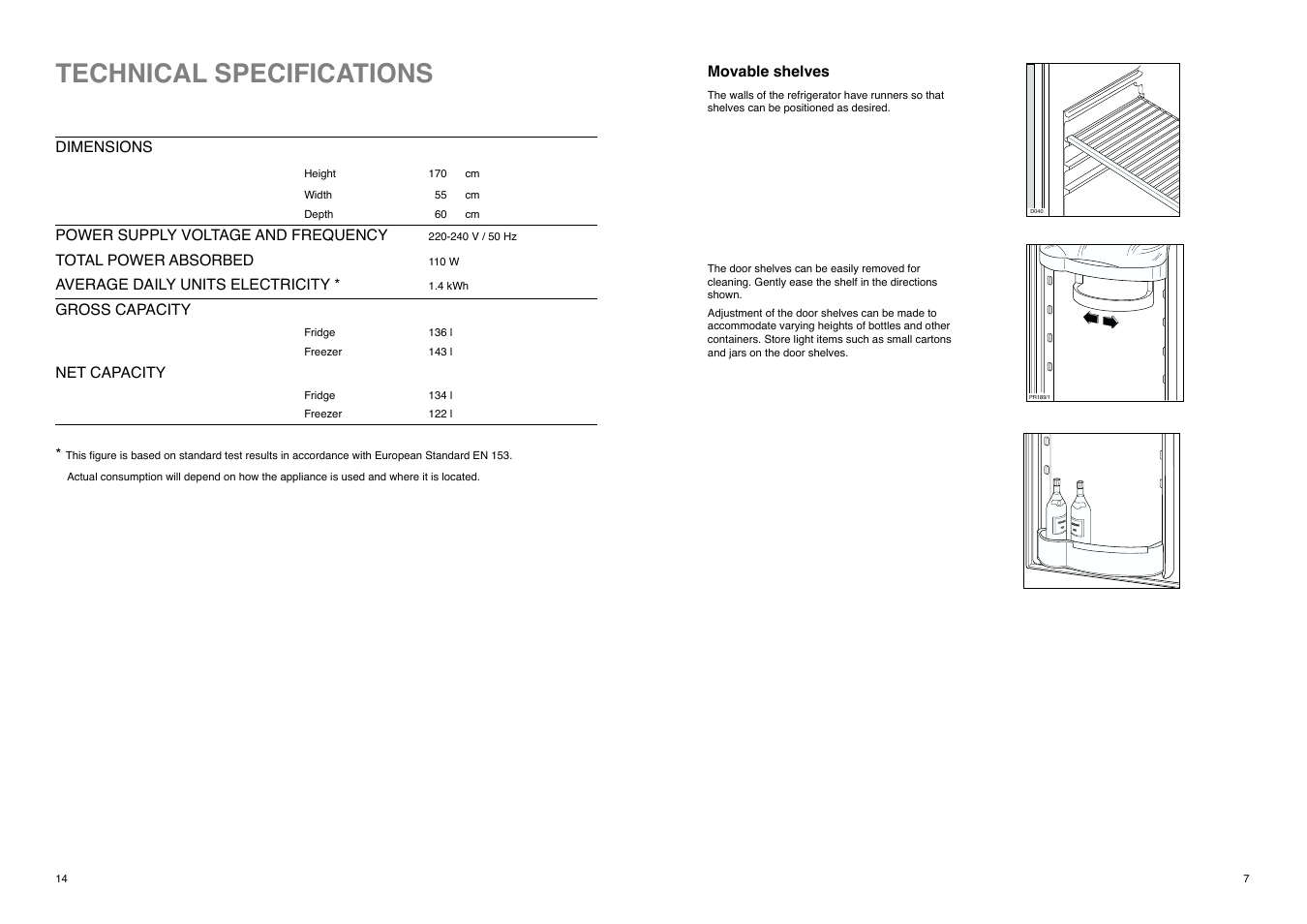Technical specifications | Electrolux ER 7826 B User Manual | Page 14 / 20