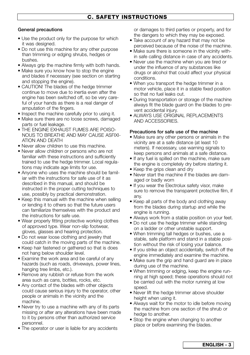 Electrolux HT020 User Manual | Page 5 / 10