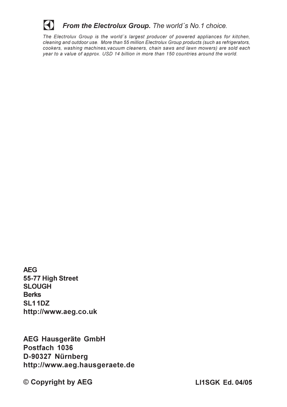 Electrolux DF 6160 User Manual | Page 21 / 21