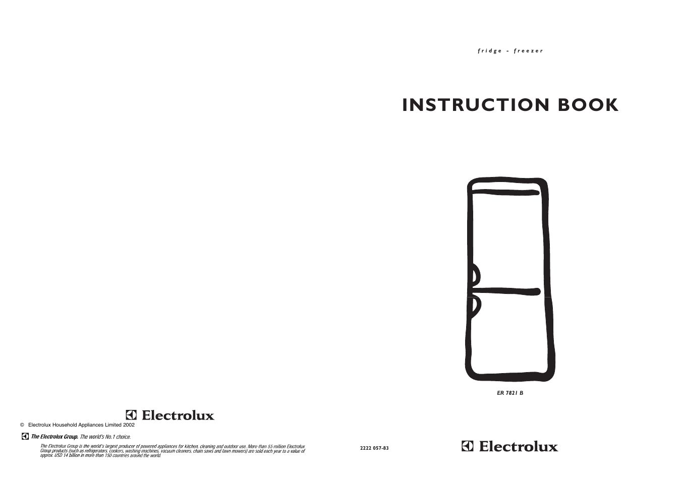 Instruction book | Electrolux ER 7821 B User Manual | Page 20 / 20