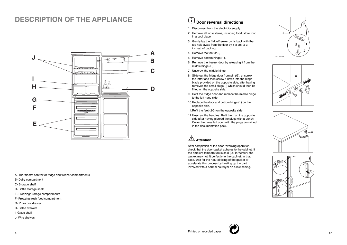 Description of the appliance | Electrolux ER 7821 B User Manual | Page 4 / 20
