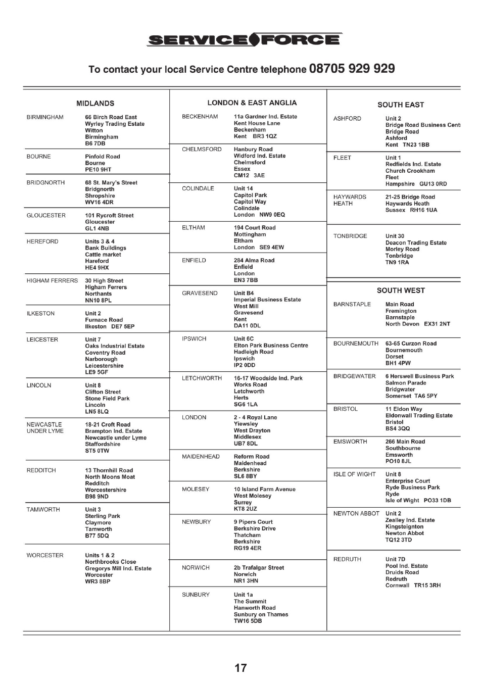 Electrolux CH120 User Manual | Page 17 / 20