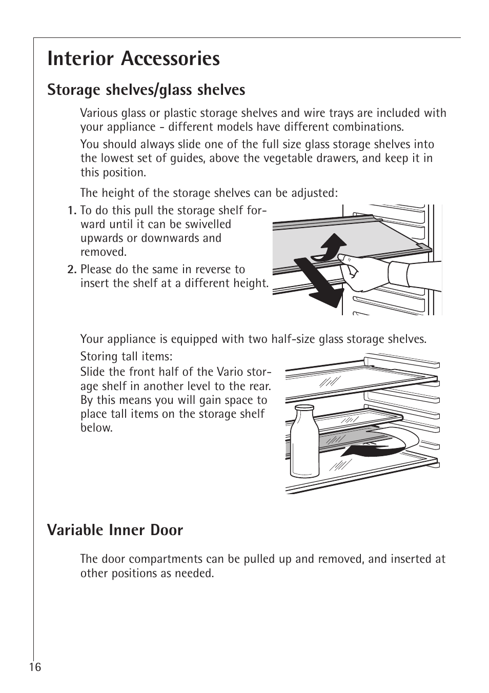 Interior accessories | Electrolux 1583-8 TK User Manual | Page 16 / 28