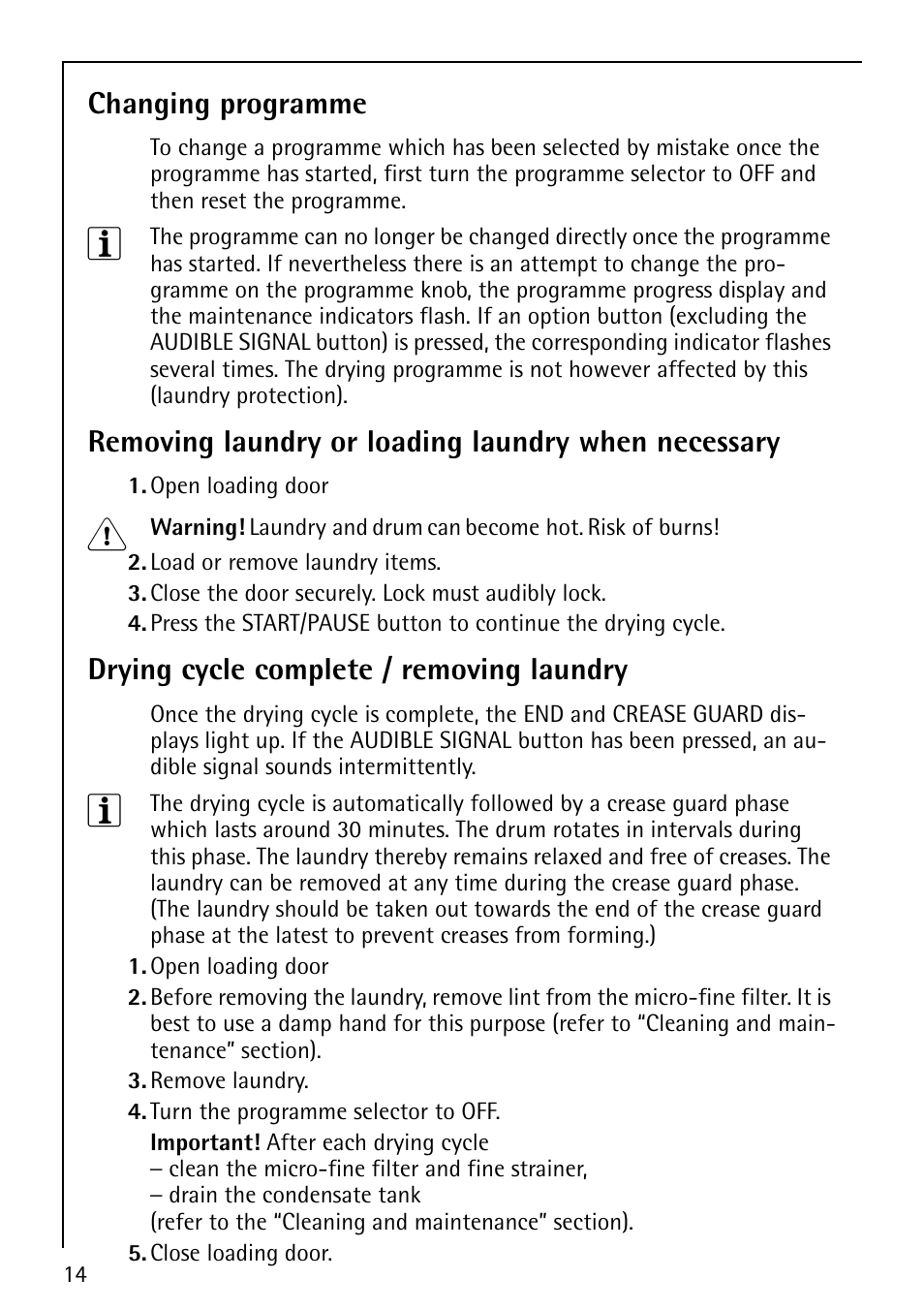 Electrolux lavatherm 56800 User Manual | Page 14 / 32