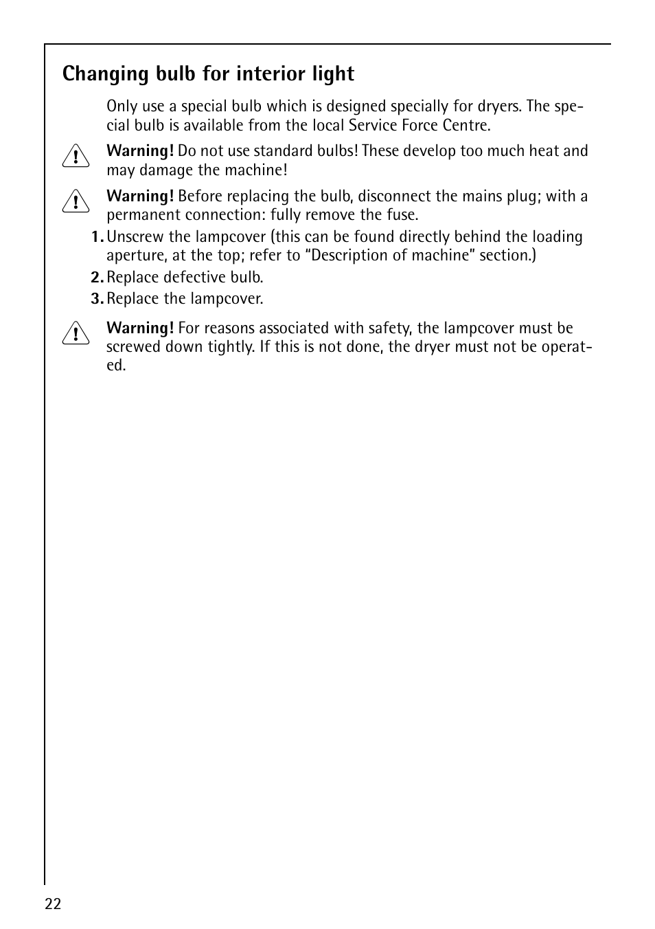 Electrolux lavatherm 56800 User Manual | Page 22 / 32