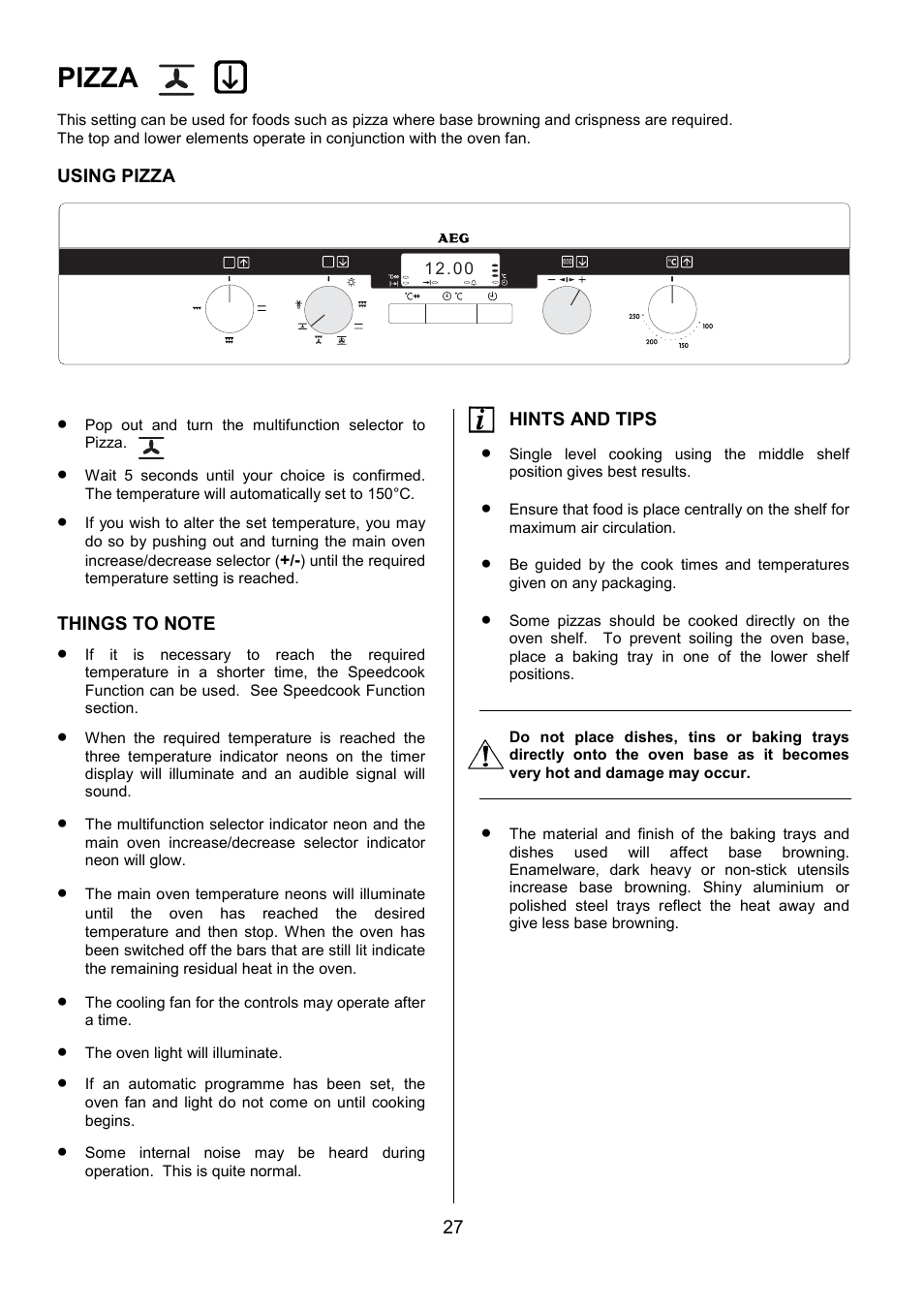 Pizza | Electrolux D5701-4 User Manual | Page 27 / 48