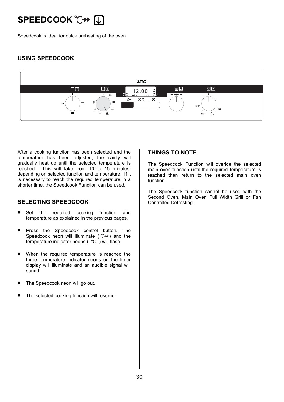 Speedcook | Electrolux D5701-4 User Manual | Page 30 / 48