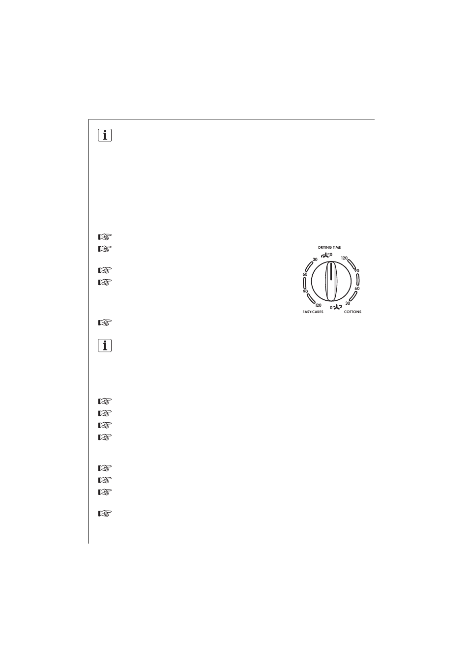 How to dry, Automatic washing and drying, Drying only | Non-stop programme) | Electrolux 1261 User Manual | Page 24 / 48
