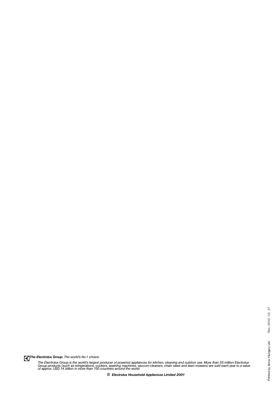 Electrolux ER 6642 T User Manual | Page 20 / 20