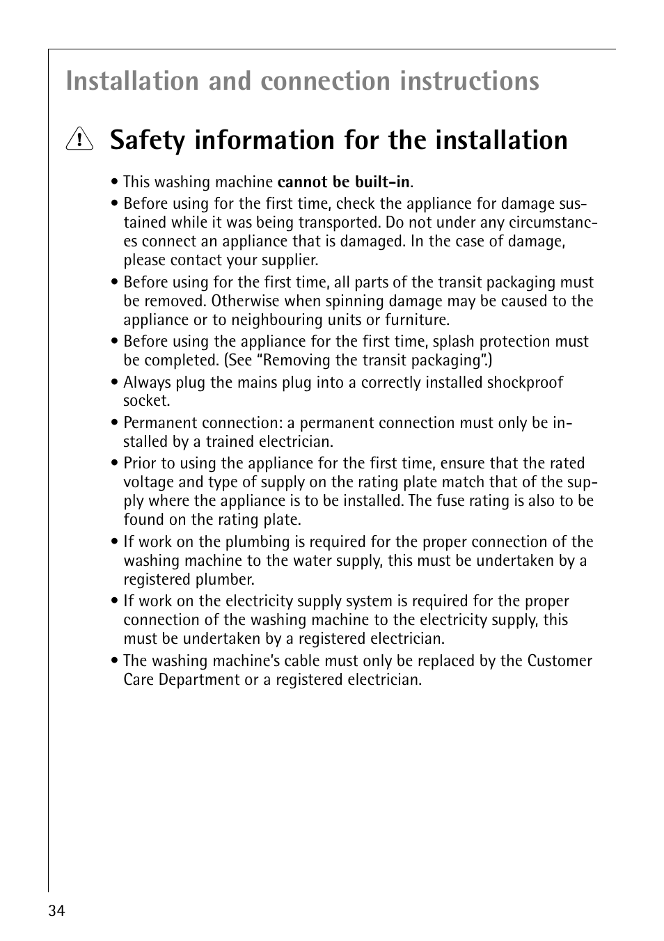 Electrolux LAVAMAT 1610 User Manual | Page 34 / 48