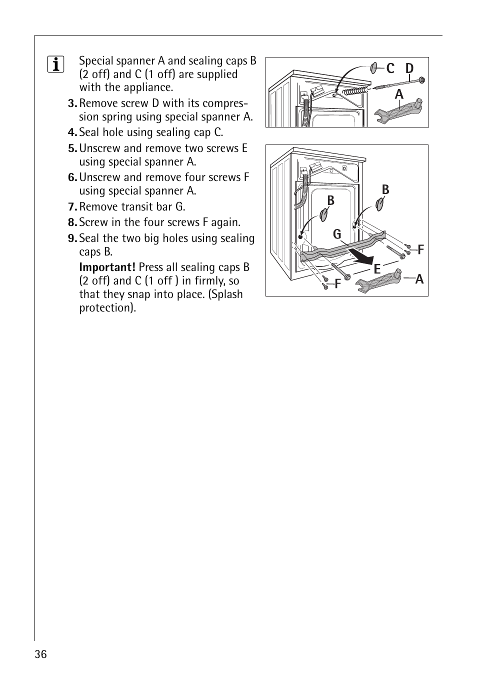 Electrolux LAVAMAT 1610 User Manual | Page 36 / 48