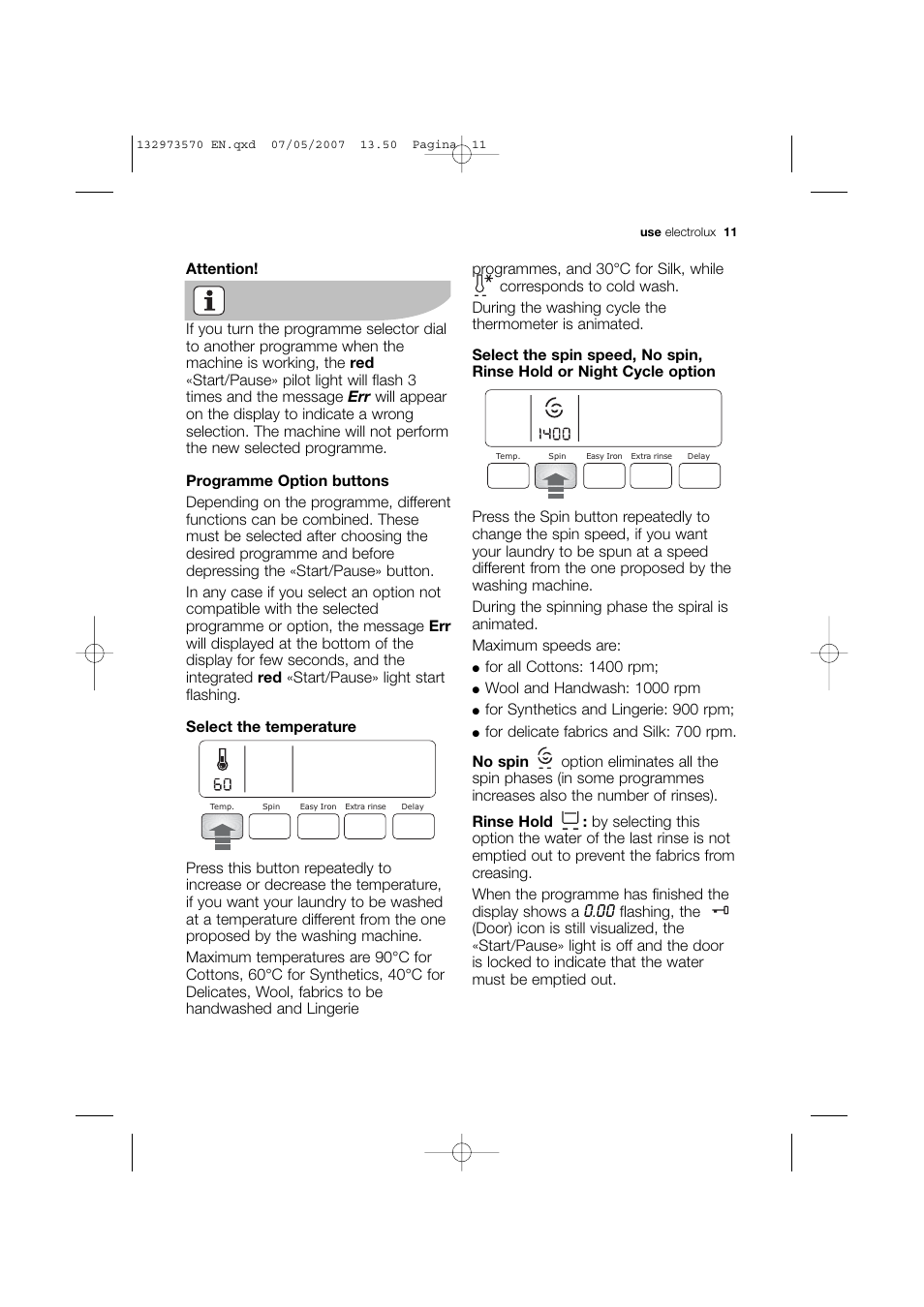 Electrolux EWG 14740 W User Manual | Page 11 / 48