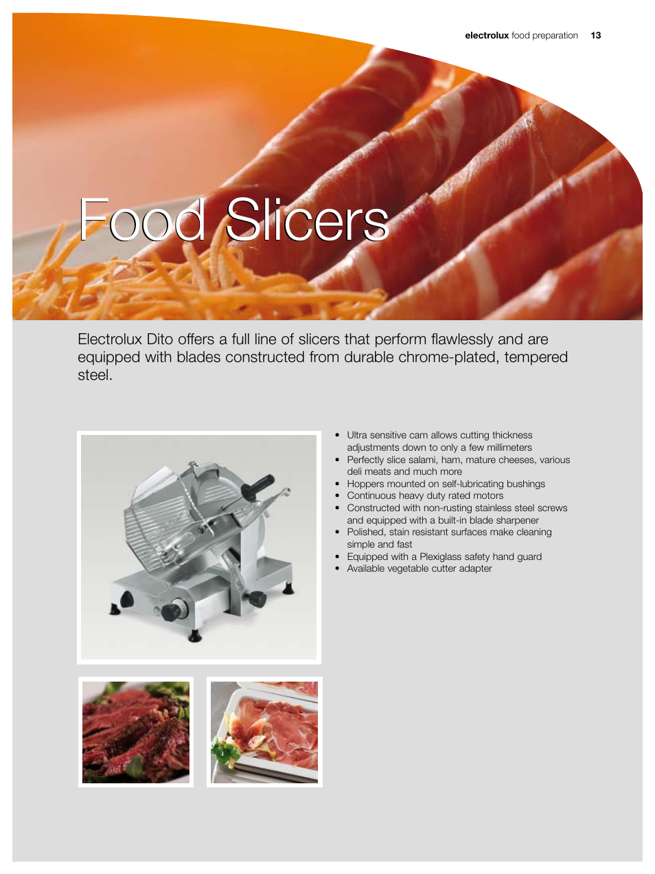 Food slicers | Electrolux Dito K25 User Manual | Page 13 / 16