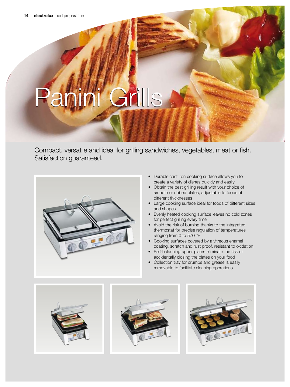 Panini grills | Electrolux Dito K25 User Manual | Page 14 / 16