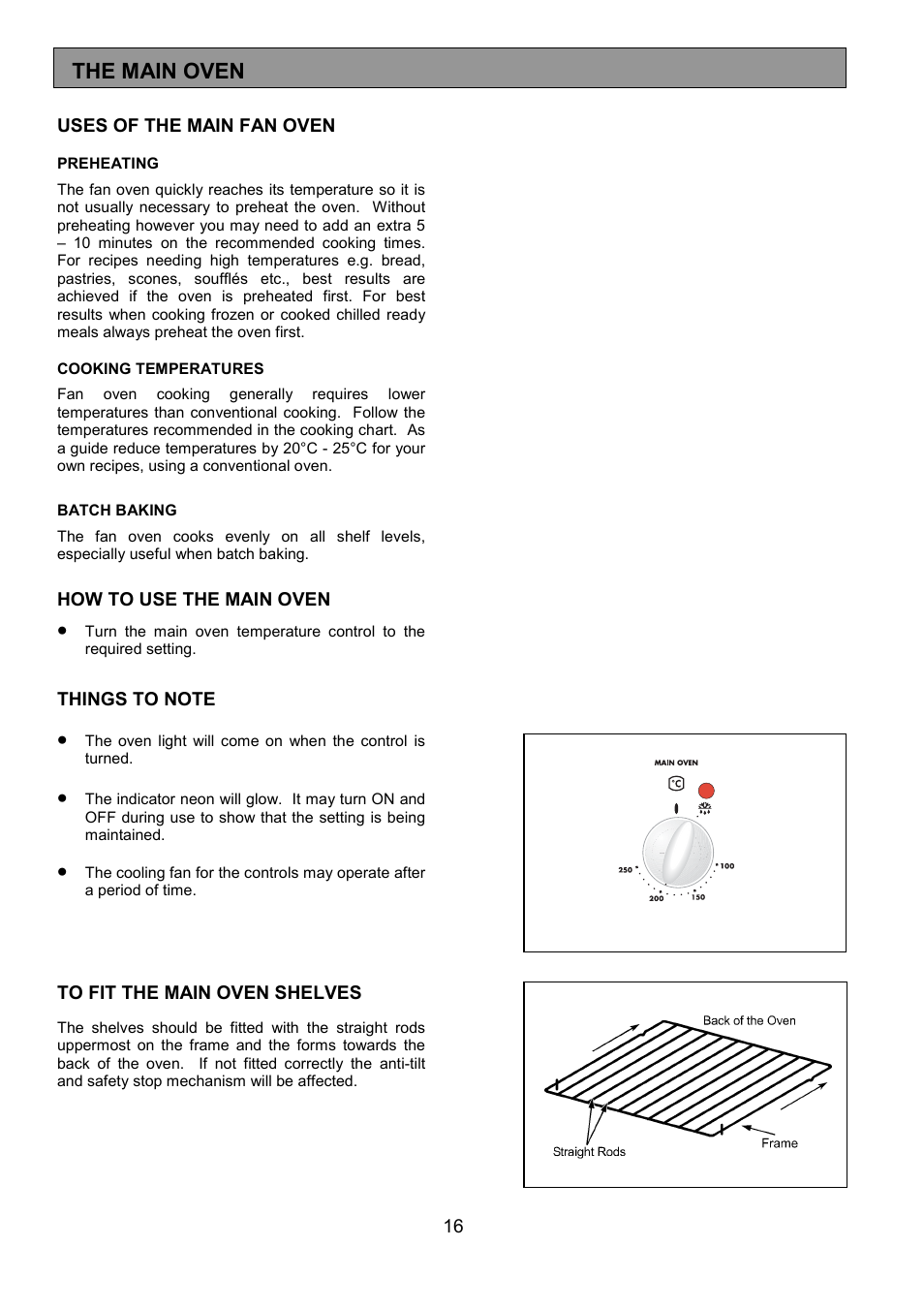 The main oven | Electrolux U25187 FDO 900 User Manual | Page 16 / 40