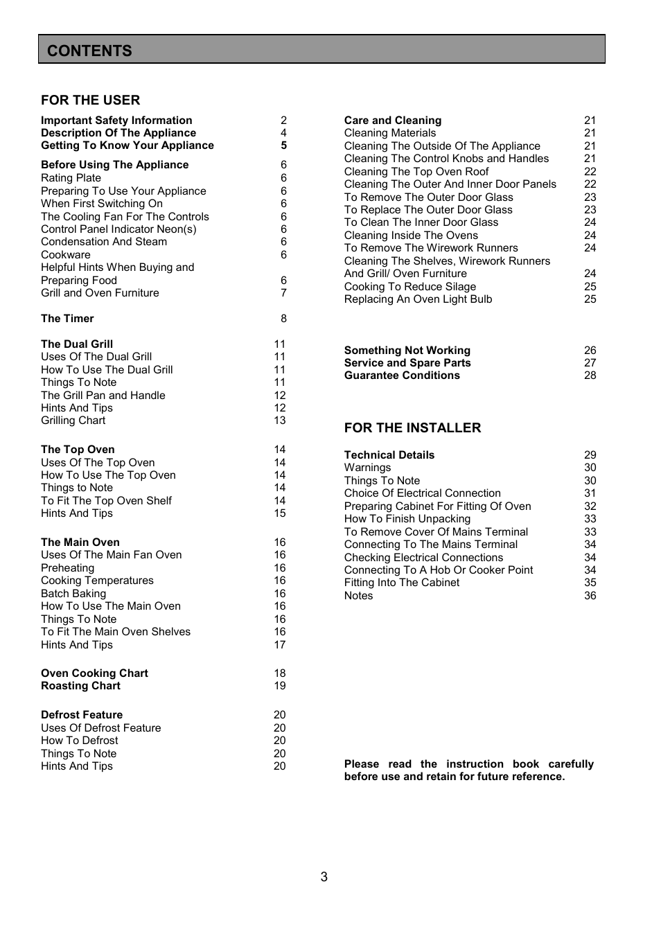 Electrolux U25187 FDO 900 User Manual | Page 3 / 40