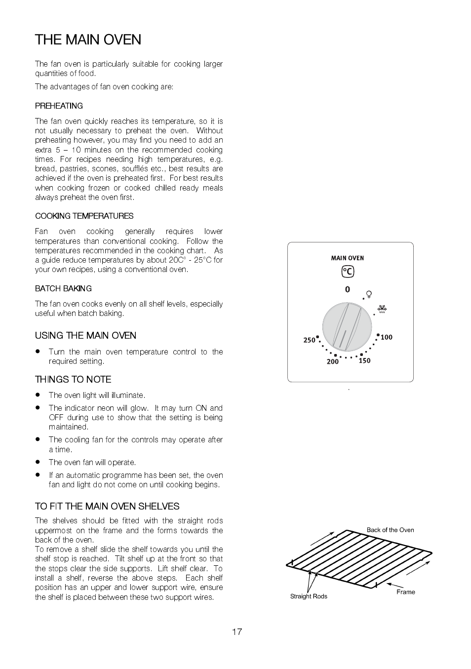 The main oven | Electrolux EKC6046 User Manual | Page 17 / 40