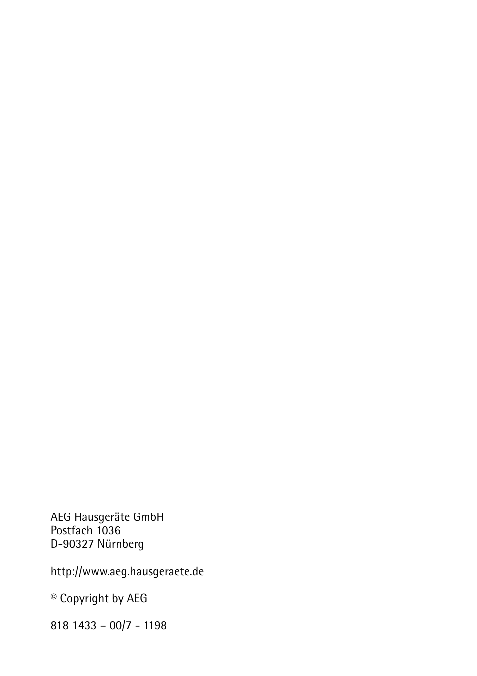 Electrolux 2170-4 User Manual | Page 32 / 32