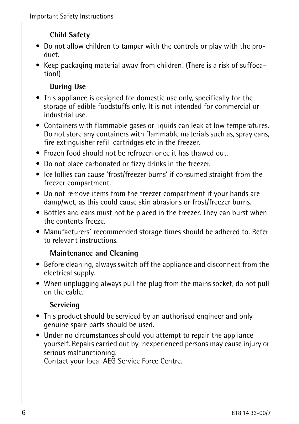 Electrolux 2170-4 User Manual | Page 6 / 32