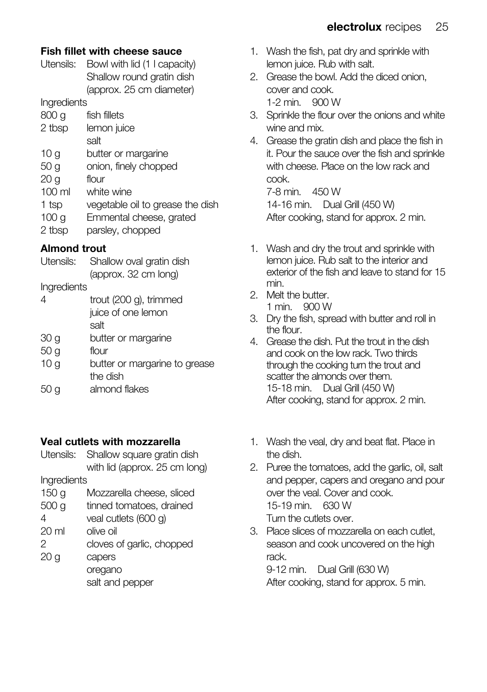 Electrolux EMS26415 User Manual | Page 25 / 36