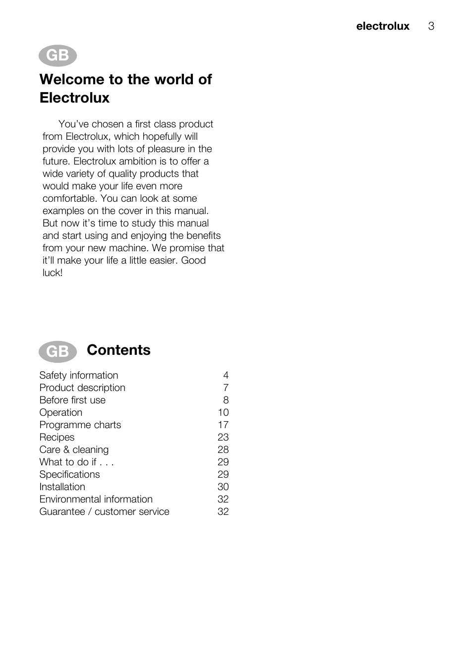 Electrolux EMS26415 User Manual | Page 3 / 36