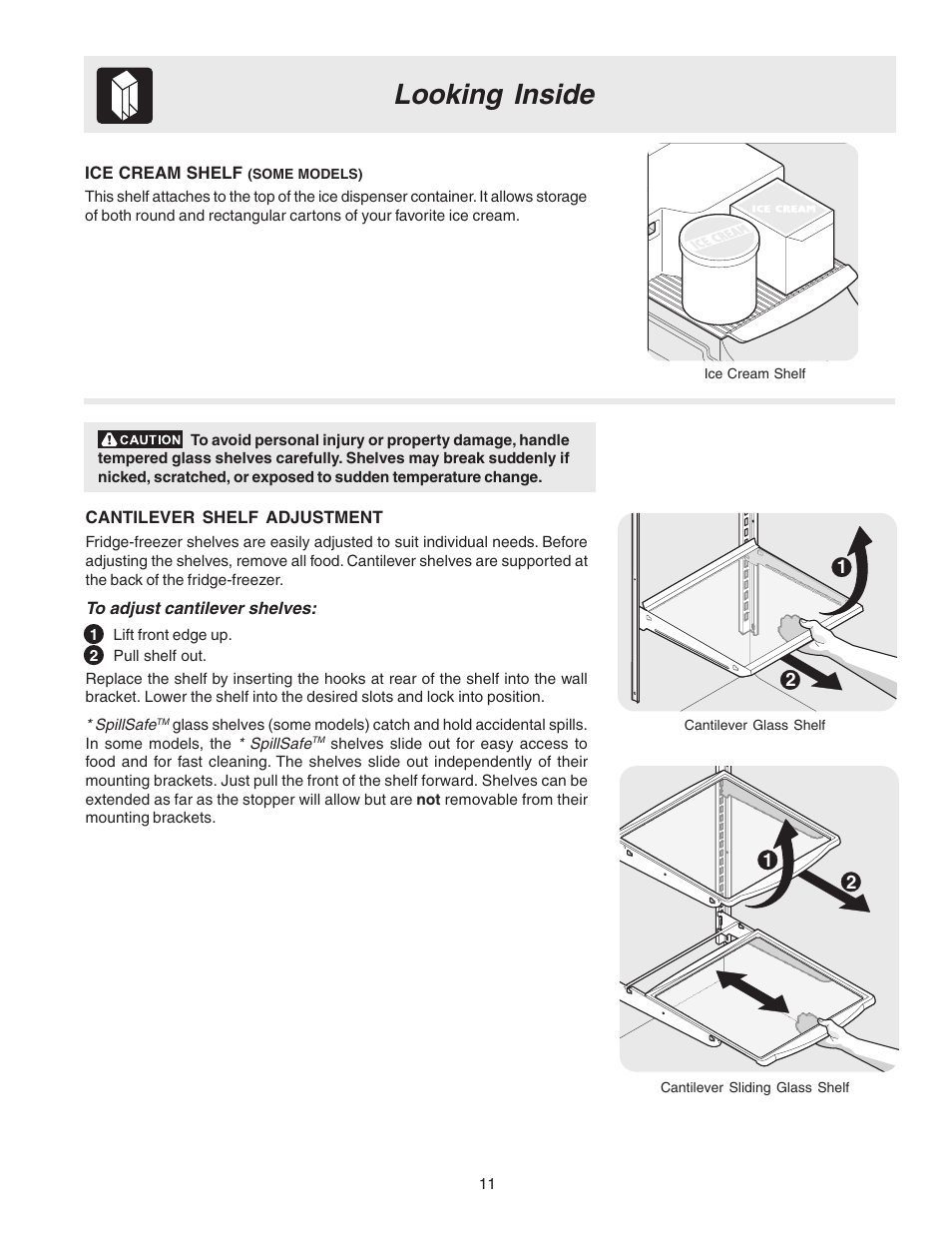 Looking inside | Electrolux U27107 User Manual | Page 11 / 28