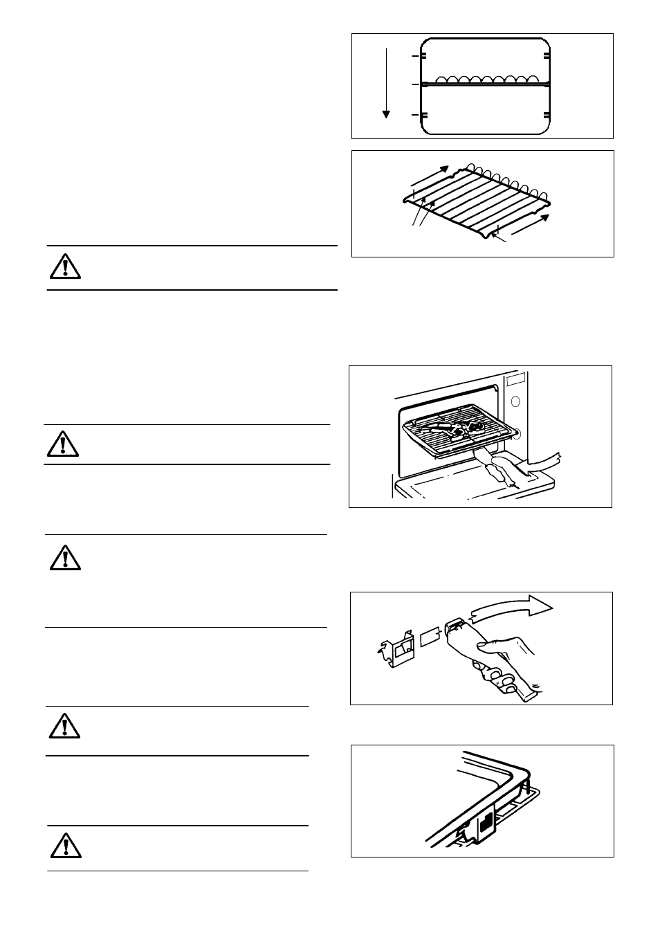 The grill shelf, The grill pan and handle | Electrolux EDB 872 User Manual | Page 14 / 44