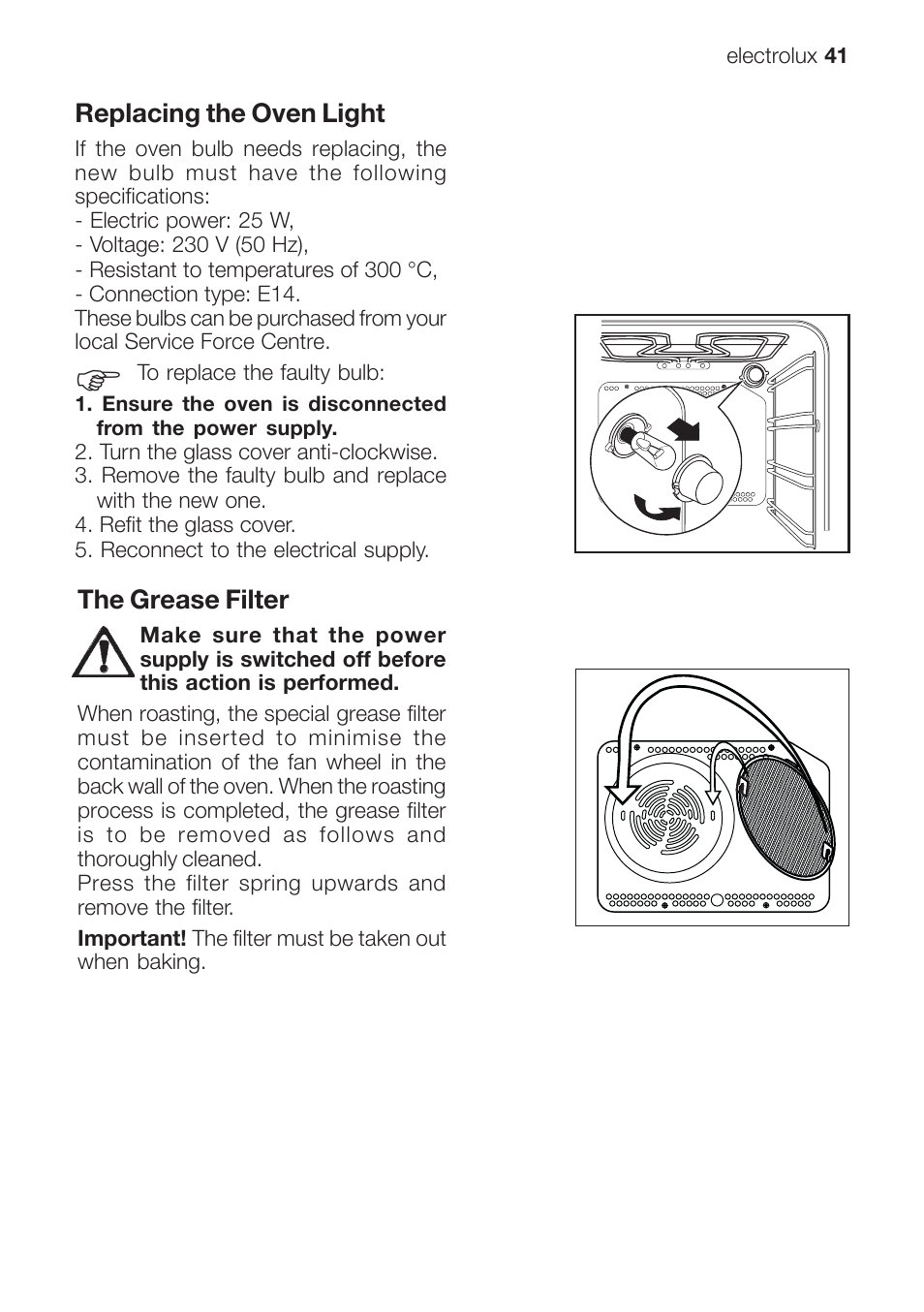 Electrolux EOB 68713 User Manual | Page 41 / 52