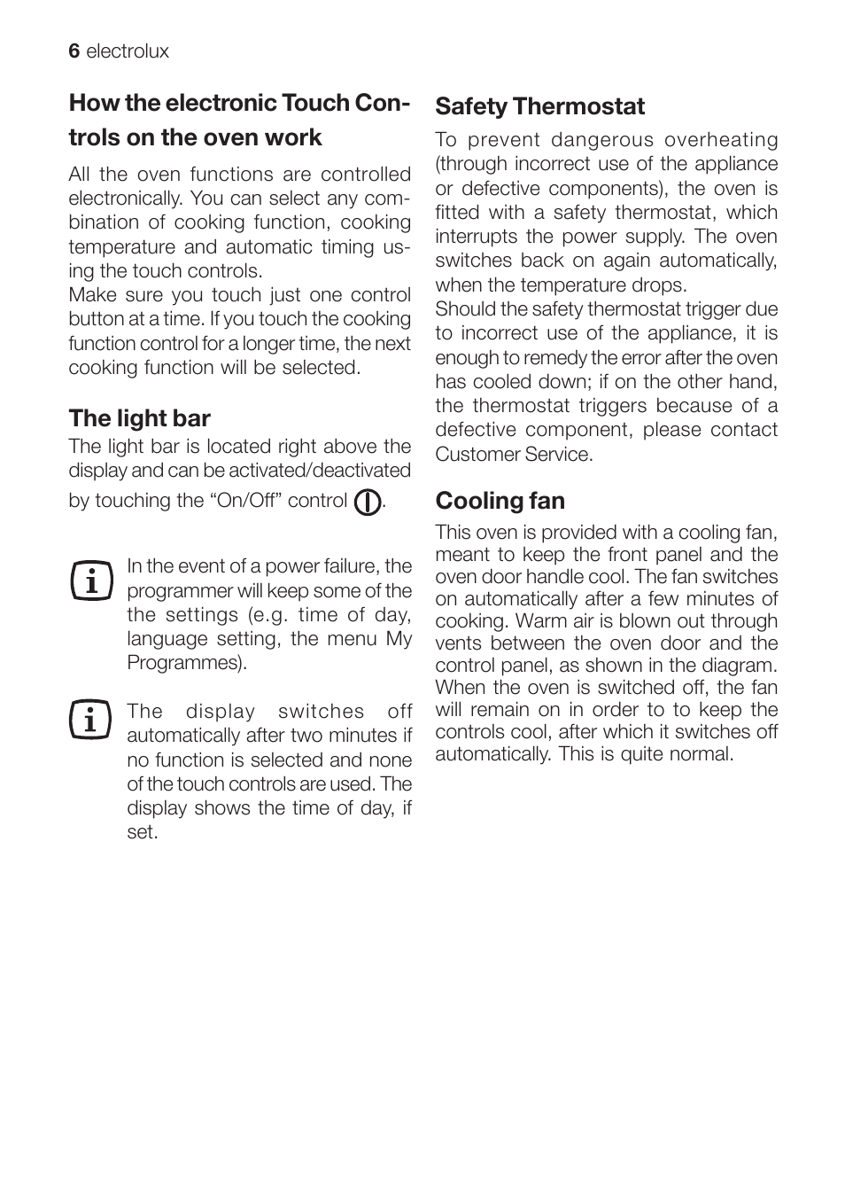 Electrolux EOB 68713 User Manual | Page 6 / 52