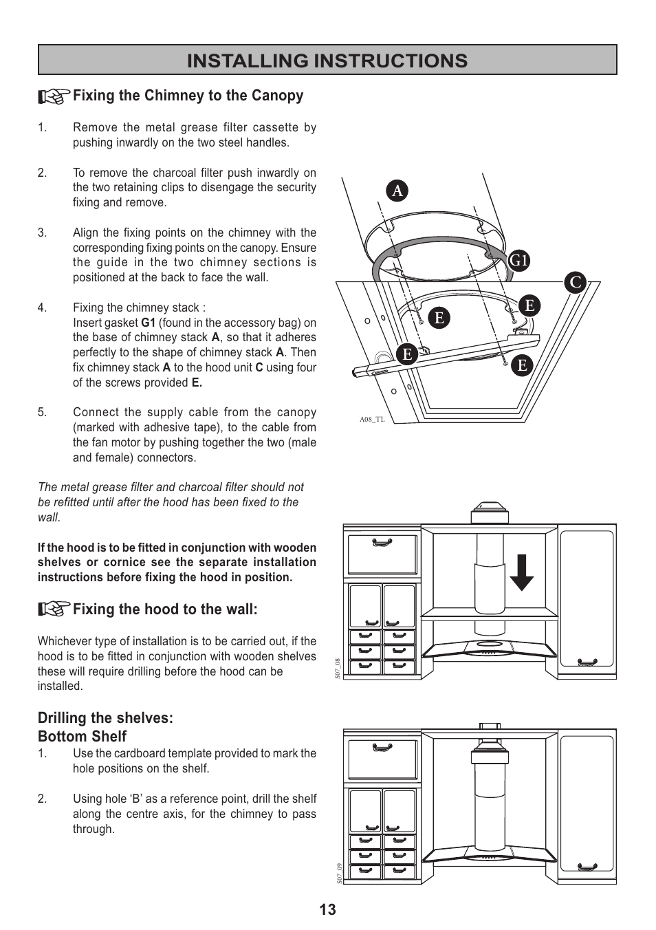 Installing instructions, Ag1 c | Electrolux 2020 D User Manual | Page 13 / 20