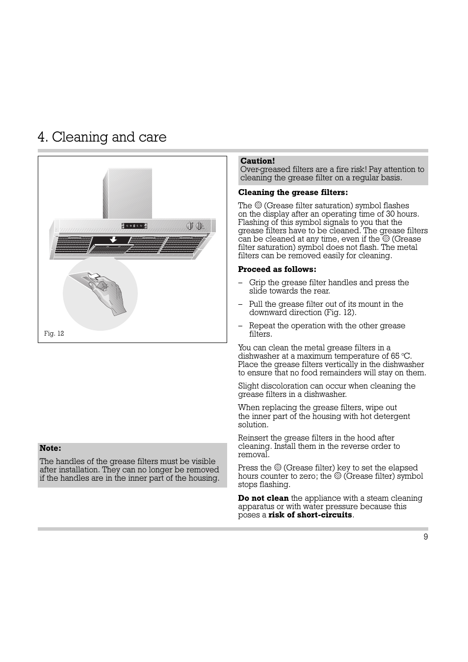 Cleaning and care | Electrolux AH 360-120 User Manual | Page 10 / 16