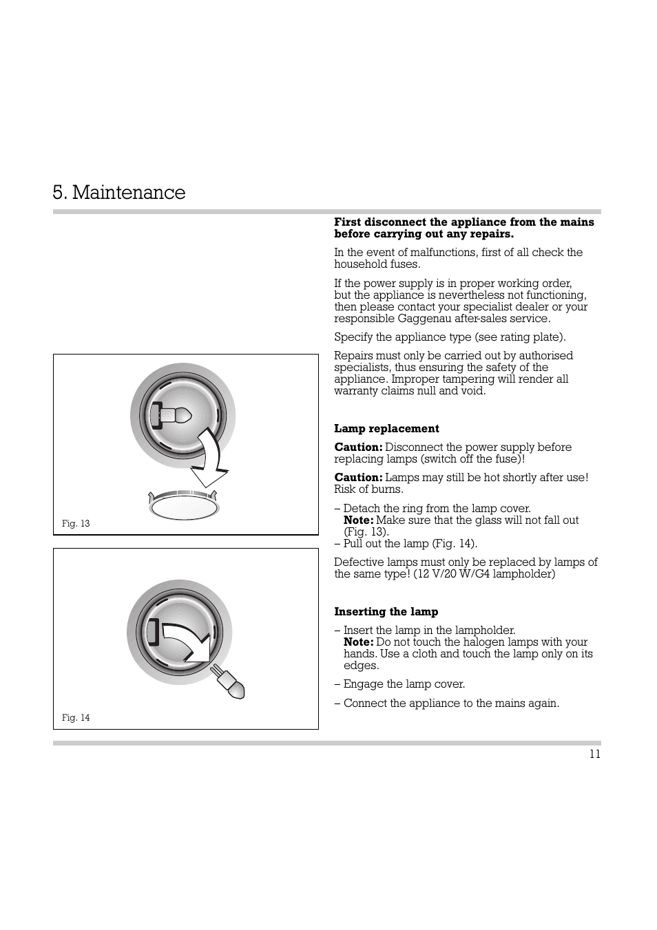 Maintenance | Electrolux AH 360-120 User Manual | Page 12 / 16