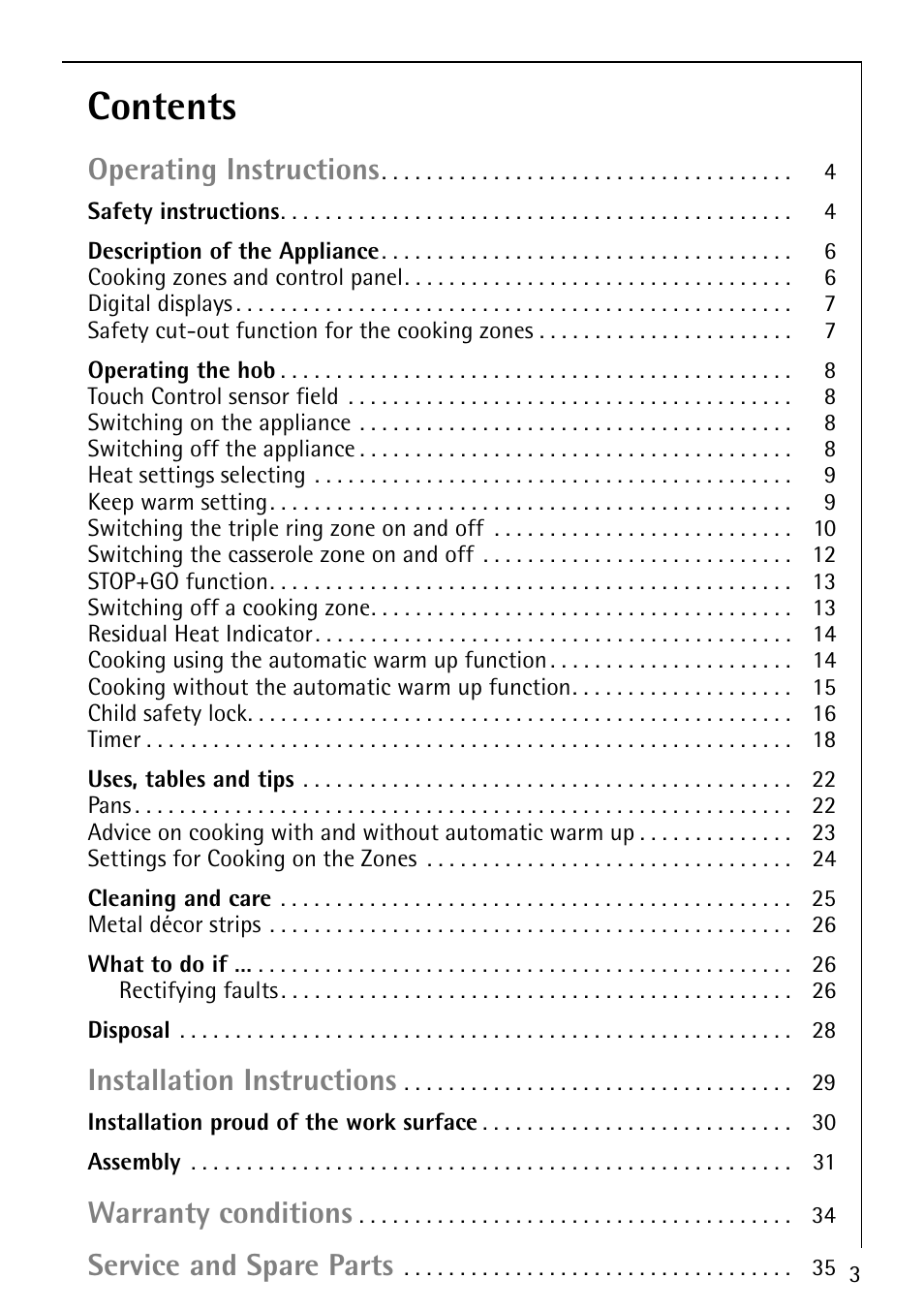 Electrolux 79301 KF-MN User Manual | Page 3 / 36