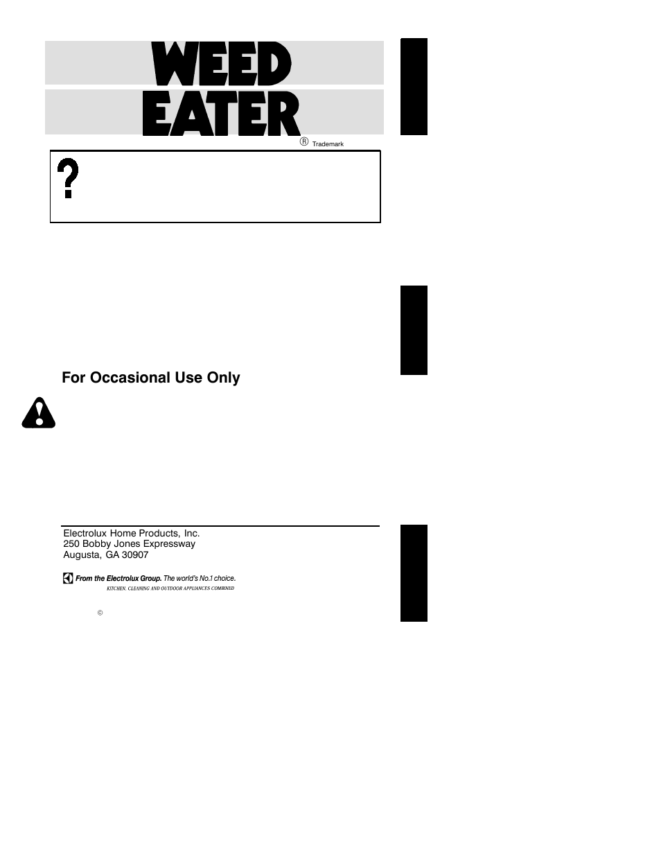 Electrolux WT3100 User Manual | 11 pages