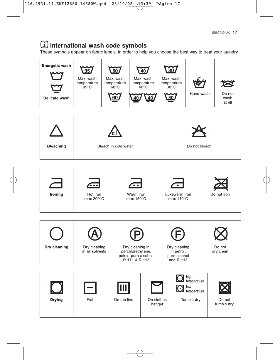 Electrolux LAVADORA EWF 14680W User Manual | Page 17 / 35