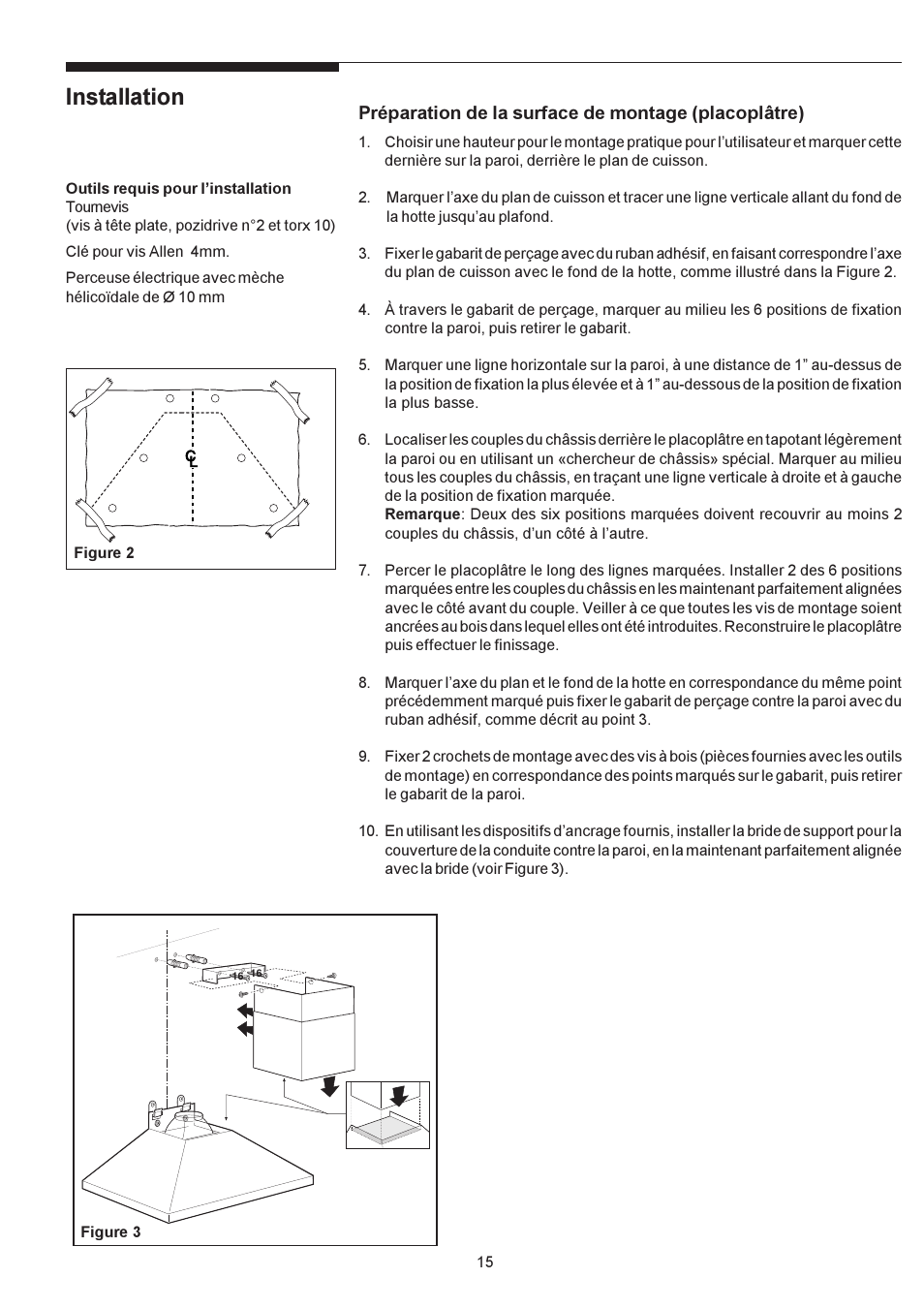 Installation | Electrolux PLHV36W6CC User Manual | Page 15 / 32