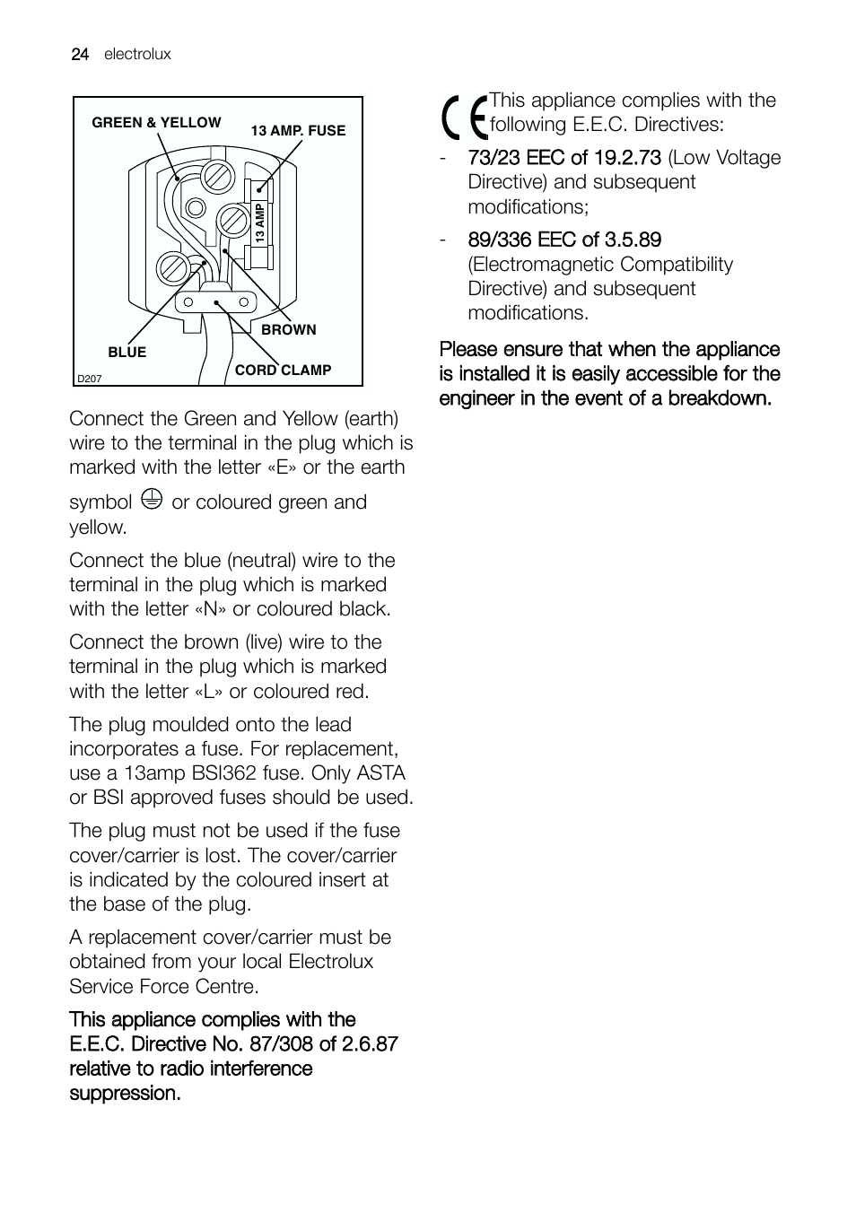 Electrolux ERE 39392 X User Manual | Page 24 / 32