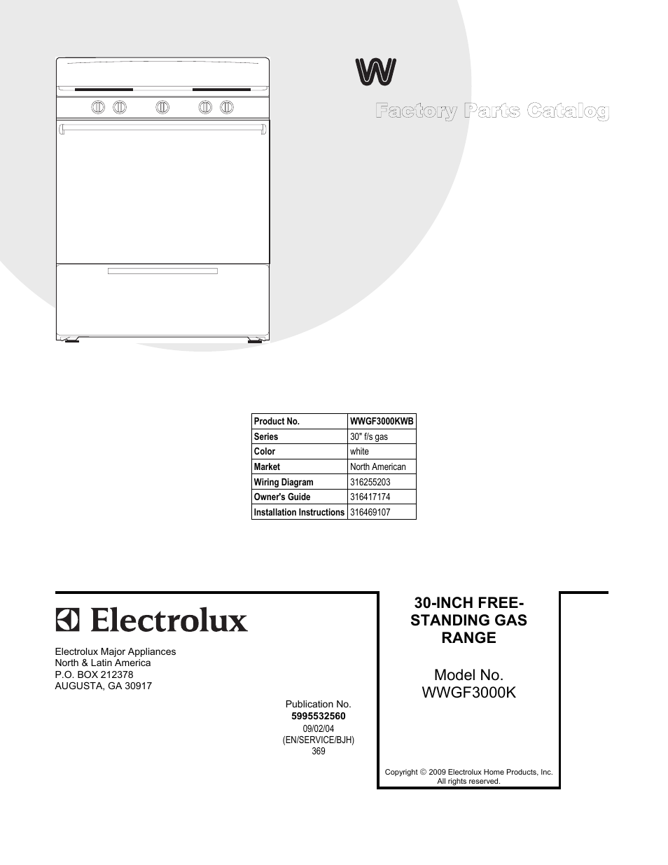 Electrolux WHITE-WESTINGHOUSE WWGF3000KWB User Manual | 11 pages