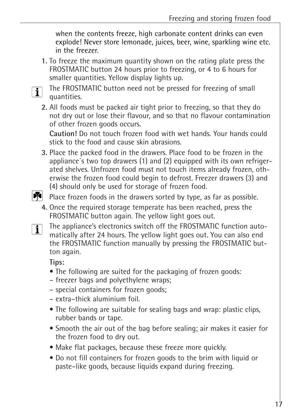 Electrolux 70128 GS User Manual | Page 17 / 28