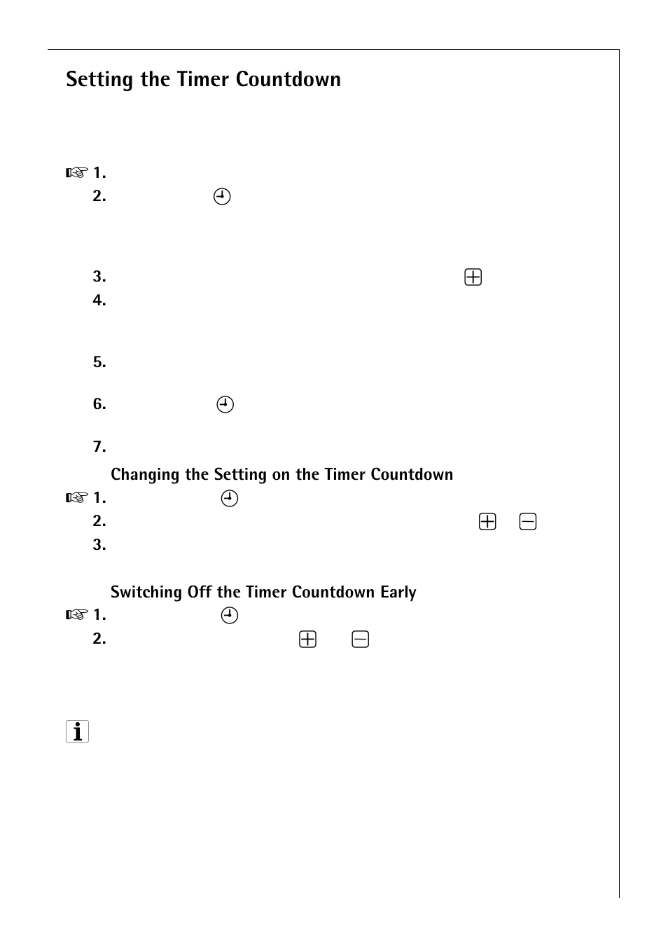Setting the timer countdown | Electrolux B 81005 User Manual | Page 27 / 76