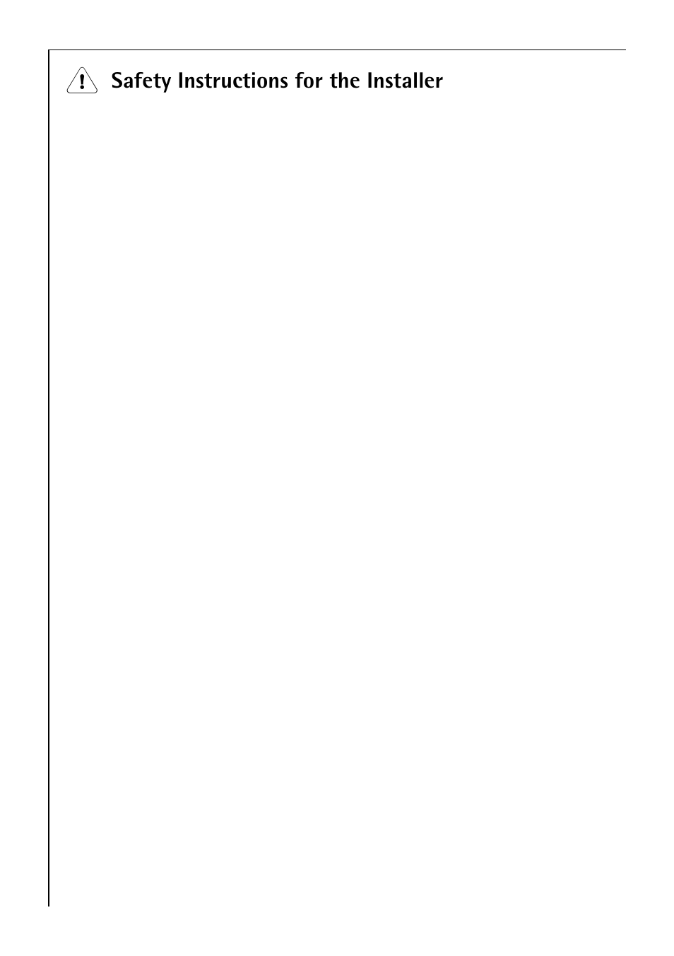 Safety instructions for the installer | Electrolux B 81005 User Manual | Page 66 / 76